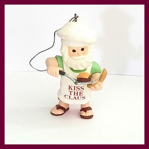 Hallmark 1988 Kiss The Claus‎ Keepsake Christmas Tree Ornament Barbeque santa